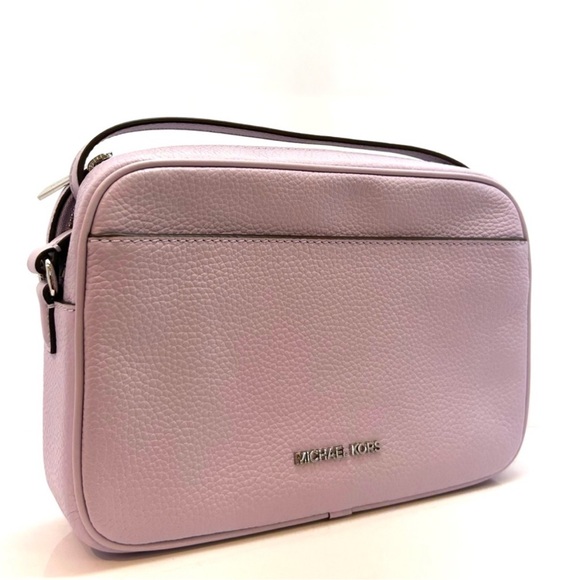 Michael Kors Jet Set Small Leather Camera Crossbody Bag - Light Quartz